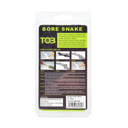 Gun Bore Snake For .30cal 3-in1 Kit Shotgun Rope Cleaner
