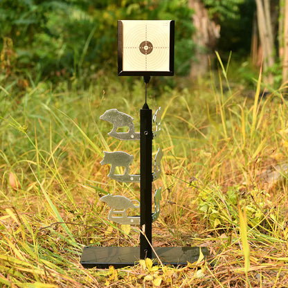 Target Stand With Six Animal Shaped Metal Targets